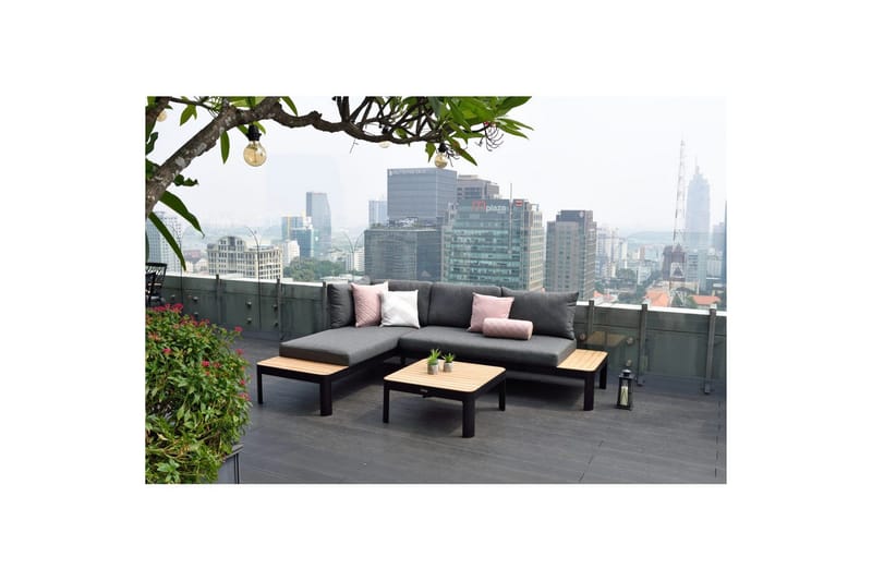 Utomhusmöbelgrupp Lifestyle Garden Portals 2x 2-sits modulsoffa & soffbord - Utemöbler - Utegrupp - Loungegrupp