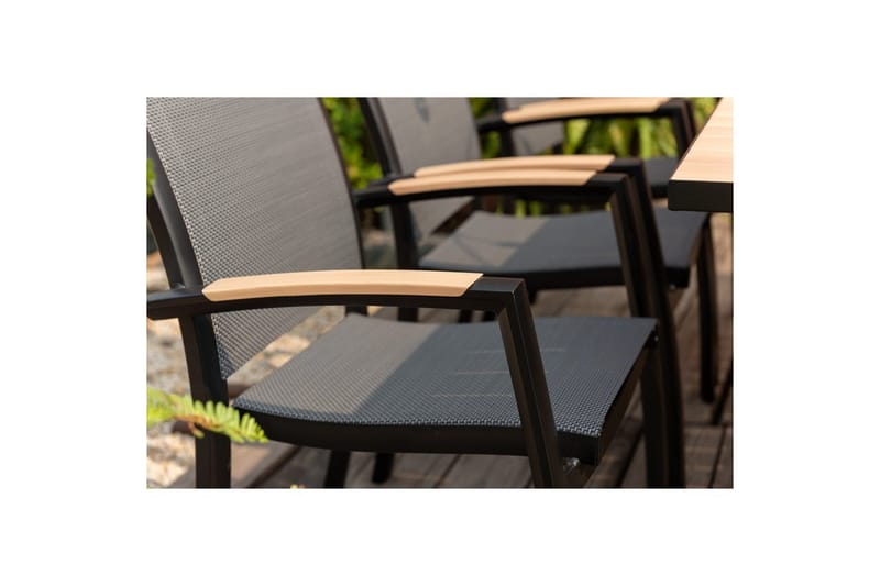 Utomhusmöbelgrupp Lifestyle Garden Panama 200 cm 6 stapelbarfotölj - 6 stapelbarfotölj - Utemöbler - Utegrupp - Matgrupper utomhus
