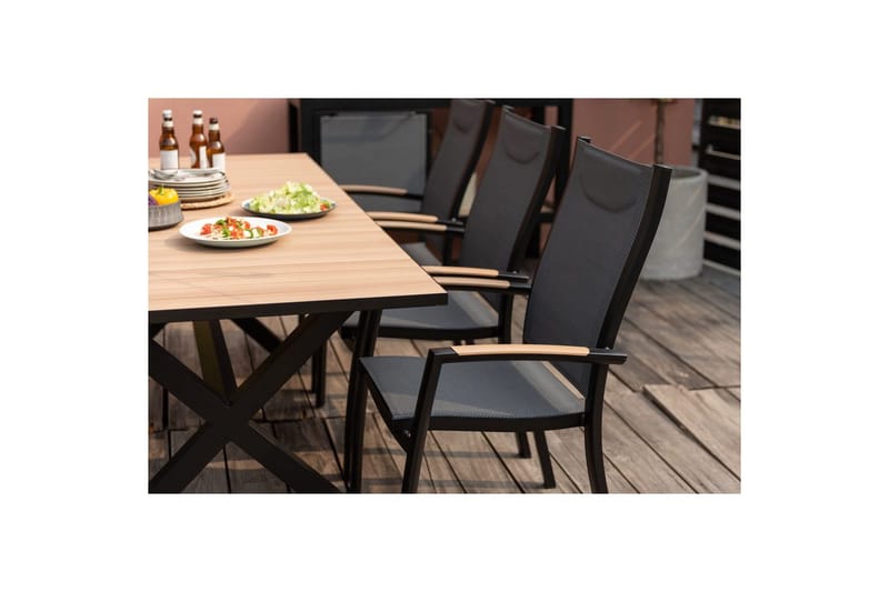 Utomhusmöbelgrupp Lifestyle Garden Panama 200 cm 6 stapelbarfotölj - 6 stapelbarfotölj - Utemöbler - Utegrupp - Matgrupper utomhus