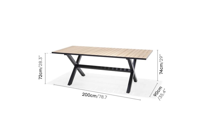 Utomhusmöbelgrupp Lifestyle Garden Panama 200 cm 6 stapelbarfotölj + 2 pos. fotölj - 6 stapelbarfotölj + 2 pos. fotölj - Utemöbler - Utegrupp - Matgrupper utomhus