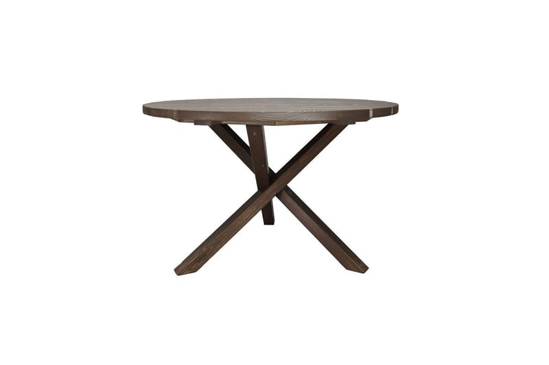 Utomhusmöbelgrupp Ø 112 cm bord & 4 Belize grå stolar Brun - Brun - Utemöbler - Utegrupp - Matgrupper utomhus