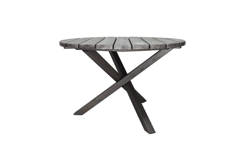 Utomhusmöbelgrupp Ø 112 cm bord & 4 Belize grå stolar Grå - Grå - Utemöbler - Utegrupp - Matgrupper utomhus