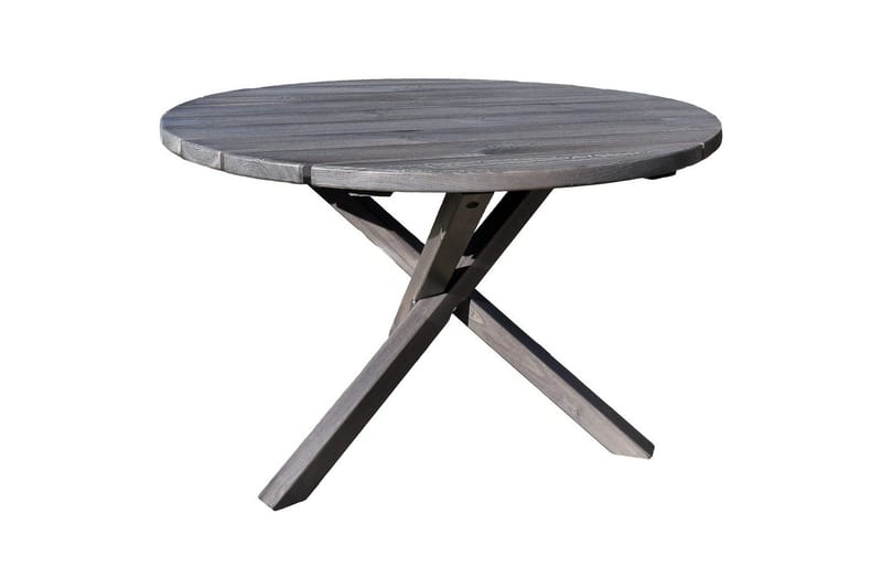 Utomhusmöbelgrupp Ø 112 cm bord & 4 Belize grå stolar Grå - Grå - Utemöbler - Utegrupp - Matgrupper utomhus