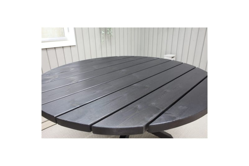 Utomhusmöbelgrupp Ø 112 cm bord & 4 Belize grå stolar Svart - Svart - Utemöbler - Utegrupp - Matgrupper utomhus