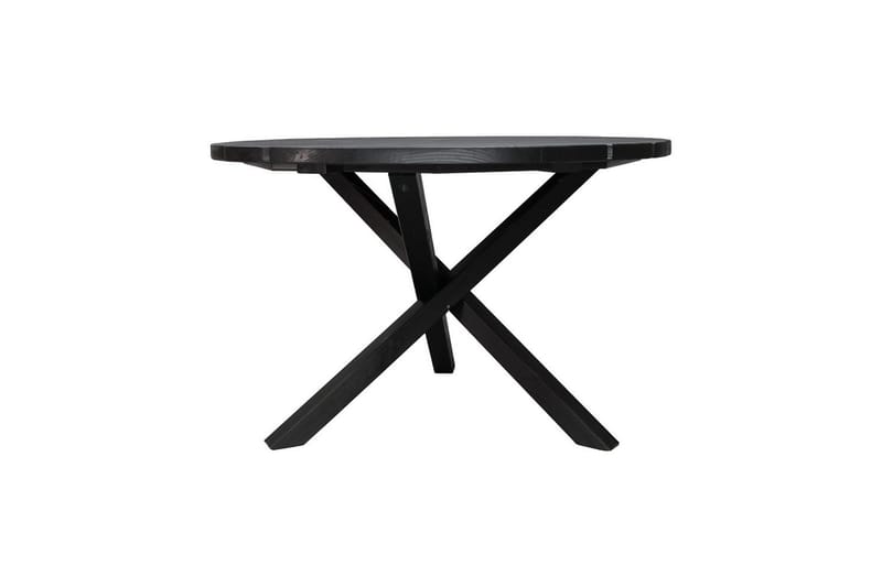 Utomhusmöbelgrupp Ø 112 cm bord & 4 Belize grå stolar Svart - Svart - Utemöbler - Utegrupp - Matgrupper utomhus