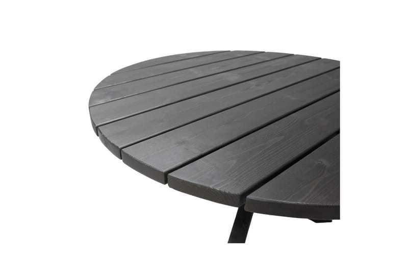 Utomhusmöbelgrupp Ø 112 cm bord & 4 Belize grå stolar Svart - Svart - Utemöbler - Utegrupp - Matgrupper utomhus