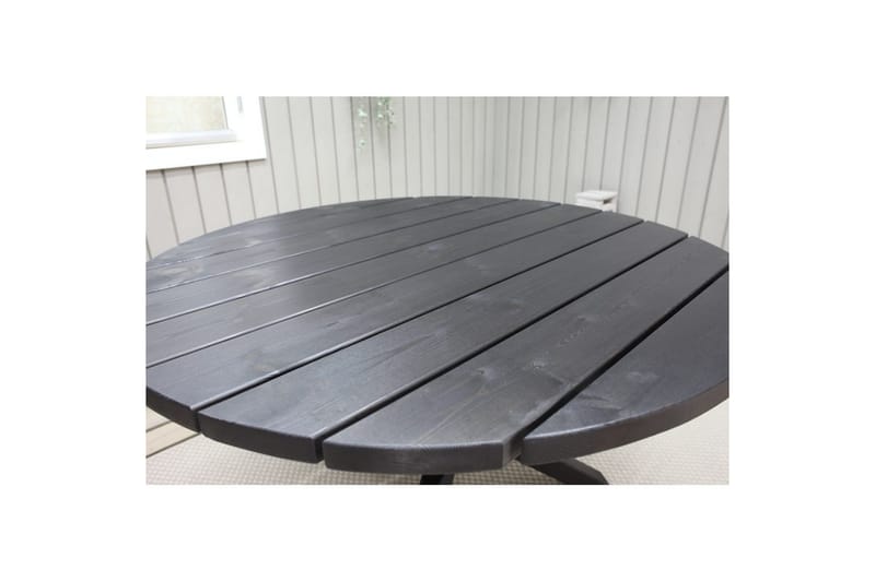 Utomhusmöbelgrupp Ø 112 cm bord & 4 Belize naturell stolar Svart - Svart - Utemöbler - Utegrupp - Matgrupper utomhus