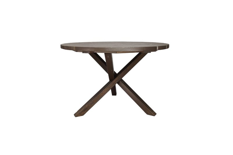 Utomhusmöbelgrupp Ø 112 cm bord & 4 Merida grå stolar Brun - Brun - Utemöbler - Utegrupp - Matgrupper utomhus