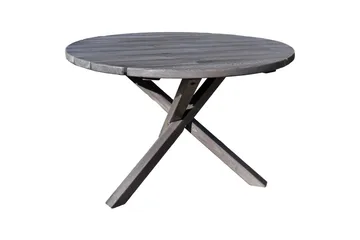 Utomhusmöbelgrupp Ø 112 cm bord & 4 Merida grå stolar Grå - Grå - Utemöbler - Utegrupp - Matgrupper utomhus