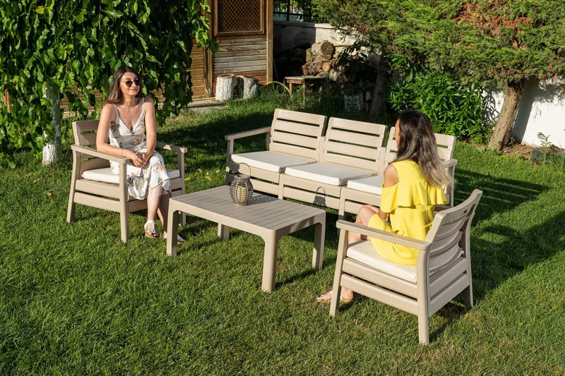 Vomira Loungegrupp utomhus - Desert Beige - Utemöbler - Utegrupp - Loungegrupp