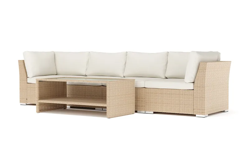 Wisconsin utomhus rak 4-sits soffa - Beige - Utemöbler - Utegrupp - Loungegrupp