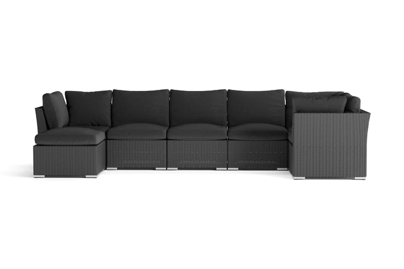 Wisconsin Premium Loungegrupp Utomhus – 8-sits Loungeset i Konstrotting - Svart - Utemöbler - Utegrupp - Loungegrupp