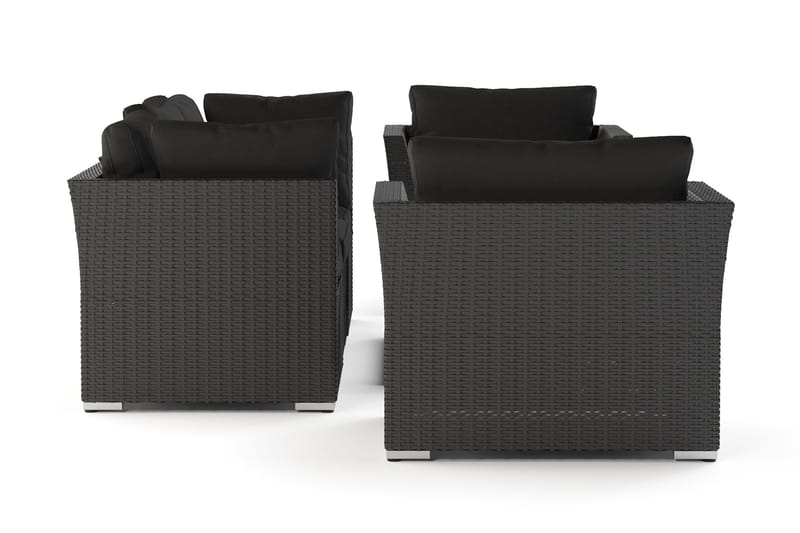 Wisconsin Premium Loungegrupp Utomhus 5-sits Konstrotting - Svart - Utemöbler - Utegrupp - Loungegrupp
