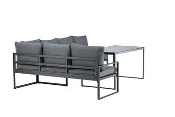 Zingaro Soffgrupp Utomhus 4-sits - Svart/Grå - Utemöbler - Utegrupp - Loungegrupp