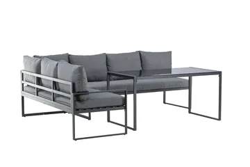 Zingaro Soffgrupp Utomhus 4-sits - Svart/Grå - Utemöbler - Utegrupp - Loungegrupp