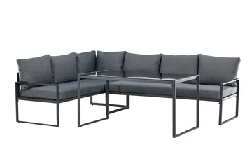 Zingaro Soffgrupp Utomhus 4-sits - Svart/Grå - Utemöbler - Utegrupp - Loungegrupp