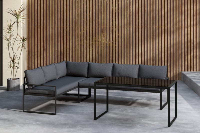 Zingaro Soffgrupp Utomhus 4-sits - Svart/Grå - Utemöbler - Utegrupp - Loungegrupp