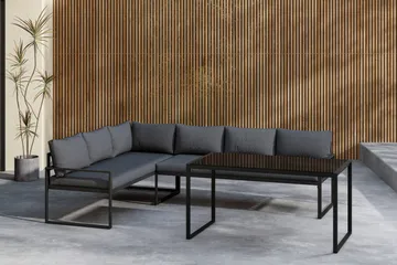 Zingaro Soffgrupp Utomhus 4-sits - Svart/Grå - Utemöbler - Utegrupp - Loungegrupp