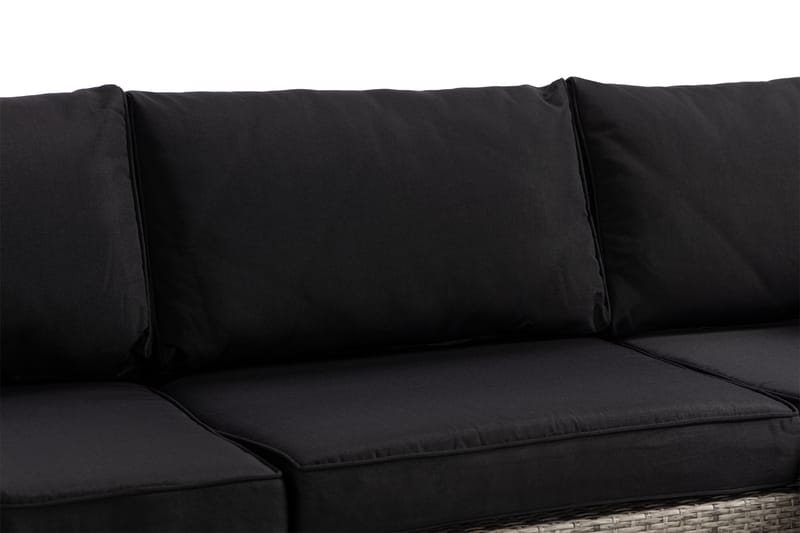 BAHAMAS Loungegrupp Utomhus Medium + 2 Sidobord Grå - Utemöbler - Loungemöbler