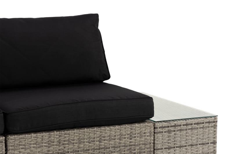 BAHAMAS Loungegrupp Utomhus Medium + 2 Sidobord Grå - Utemöbler - Loungemöbler