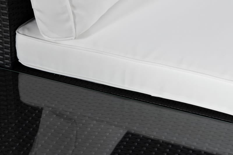 BAHAMAS Loungegrupp Utomhus Medium + 2 Sidobord Svart - Utemöbler - Loungemöbler