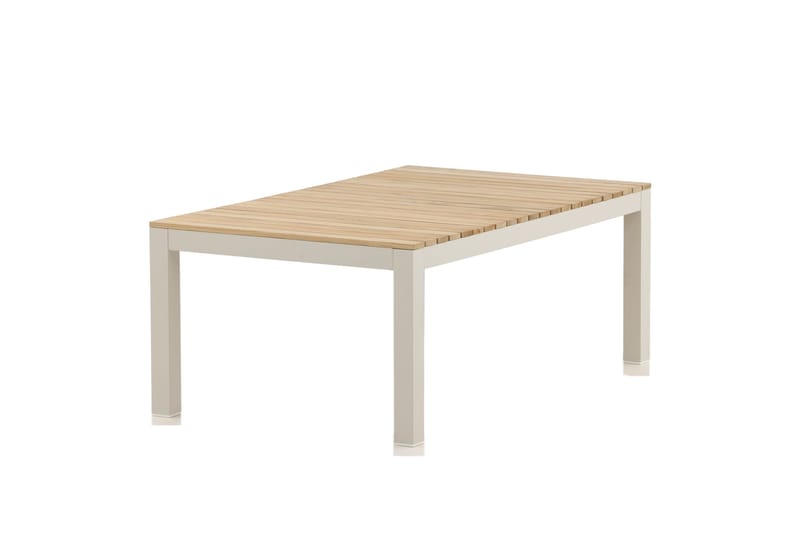 Brasilia Soffbord och Loungebord Utomhus 110 cm Trä - Vit - Utemöbler - Loungemöbler