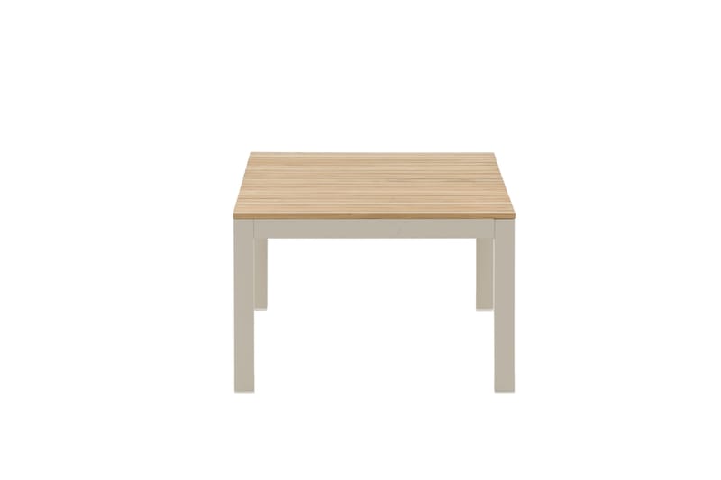 Brasilia Soffbord och Loungebord Utomhus 110 cm Trä - Vit - Utemöbler - Loungemöbler