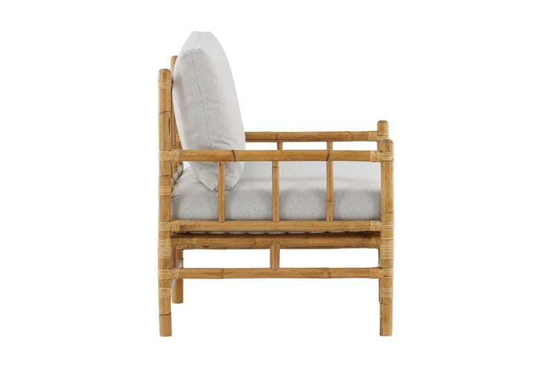 Cane Utefåtölj - Brun/Vit - Utemöbler - Loungemöbler