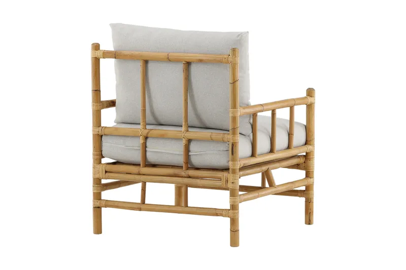 Cane Utefåtölj - Brun/Vit - Utemöbler - Loungemöbler