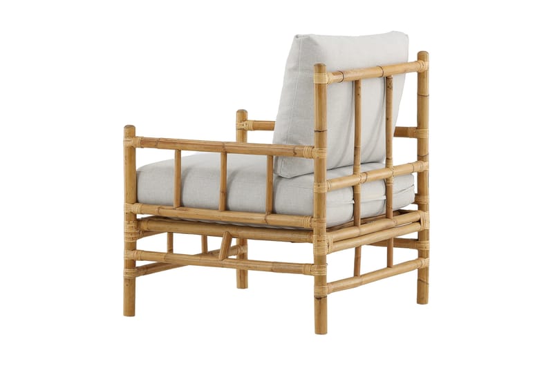 Cane Utefåtölj - Brun/Vit - Utemöbler - Loungemöbler