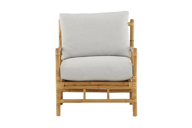 Cane Utefåtölj - Brun/Vit - Utemöbler - Loungemöbler