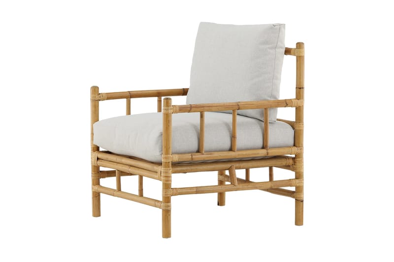 Cane Utefåtölj - Brun/Vit - Utemöbler - Loungemöbler