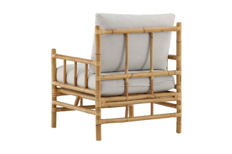 Cane Utefåtölj - Brun/Vit - Utemöbler - Loungemöbler