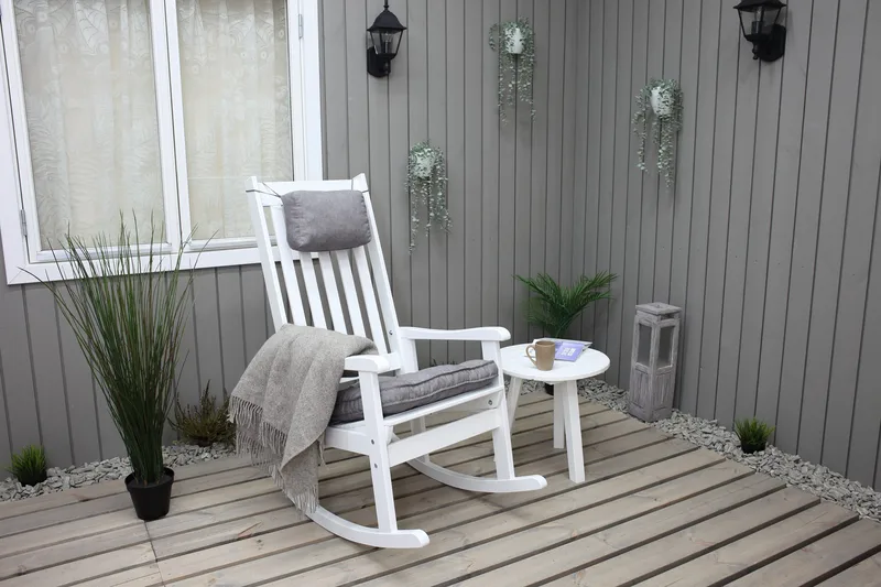 Ellabell Gungstol Utomhus - Vit - Utemöbler - Loungemöbler