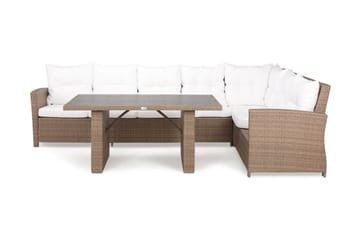 JAMES Loungegrupp Utomhus Sand/Aintwood/Beige/Vit