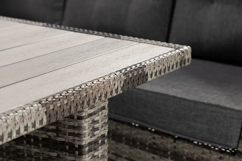 James Lyx Loungegrupp Vändbar - Grå / Svarta dynor - Utemöbler - Utegrupp - Loungegrupp