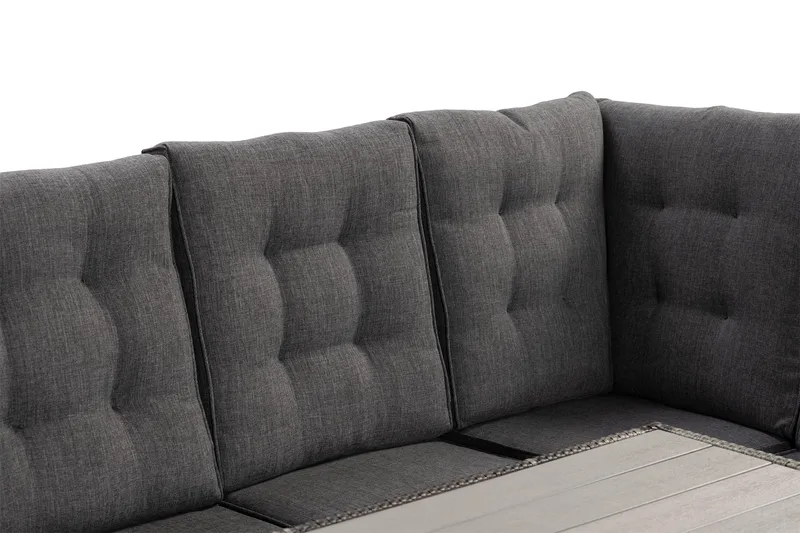 James Lyx Loungegrupp Vändbar - Grå / Svarta dynor - Utemöbler - Utegrupp - Loungegrupp