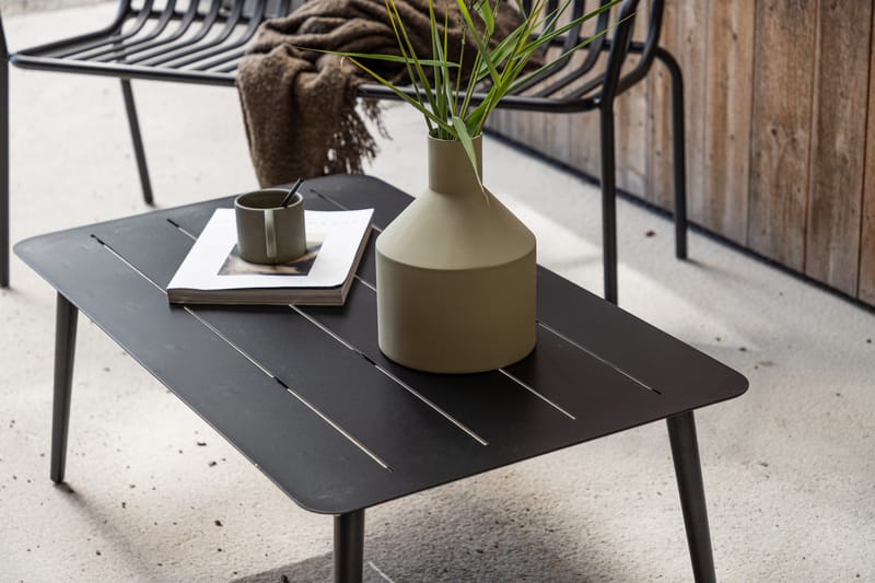LINA Soffbord 100 cm Svart - Venture Home - Soffbord utomhus & loungebord - Sidobord utomhus - Loungemöbler