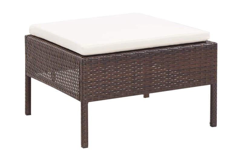 Loungegrupp Utomhus för trädgården med dynor 3 delar konstrotting br - Brun - Utemöbler - Loungemöbler