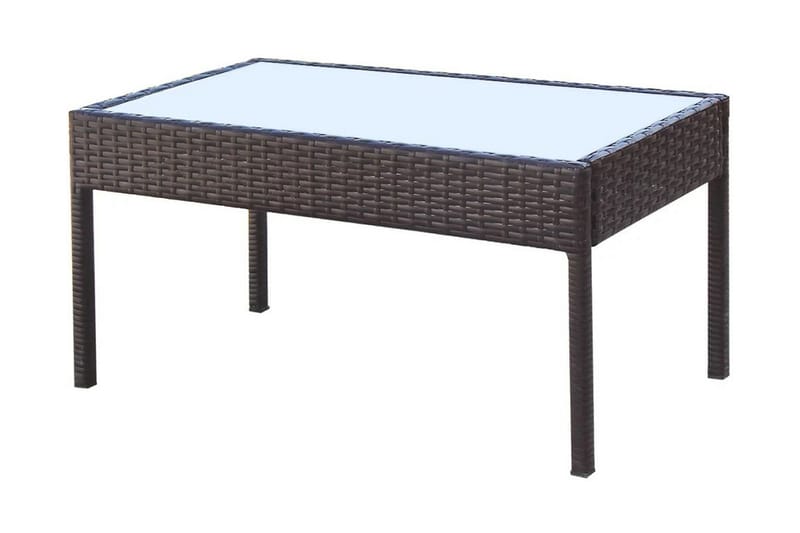 Loungegrupp Utomhus för trädgården med dynor 4 delar konstrotting br - Brun - Utemöbler - Loungemöbler
