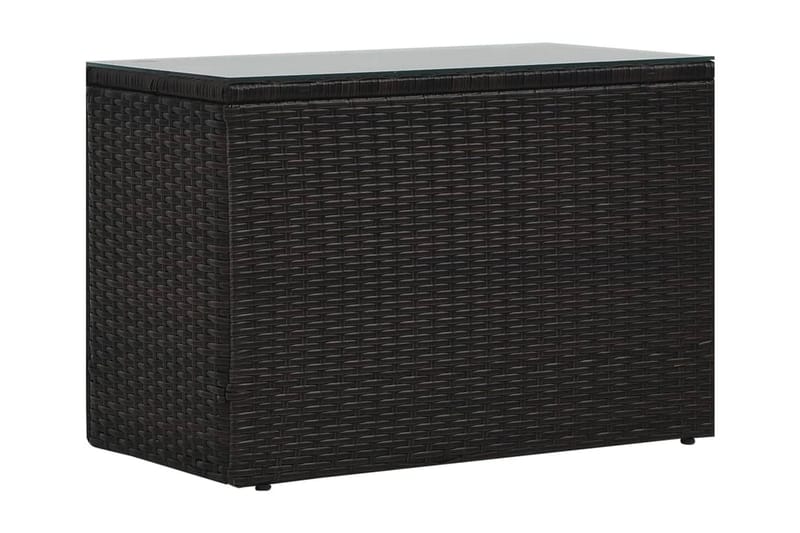 Loungegrupp Utomhus för trädgården med dynor 5 delar konstrotting br - Brun - Utemöbler - Loungemöbler