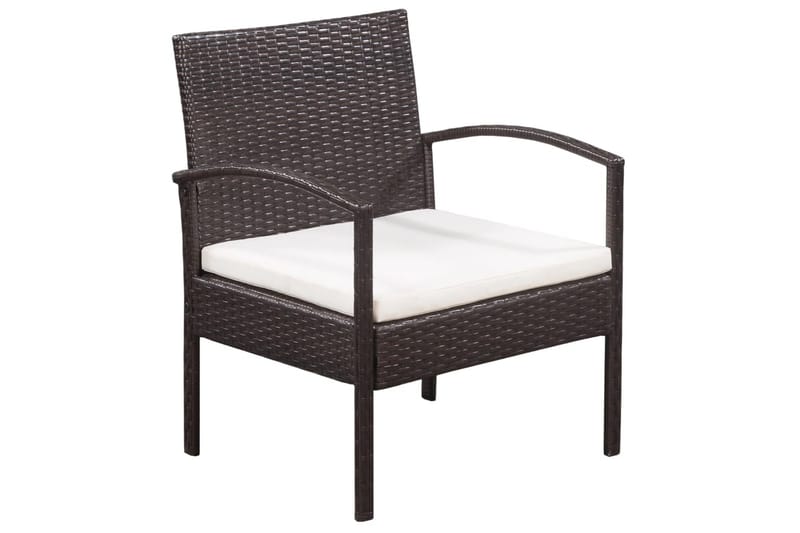 Loungegrupp Utomhus för trädgården med dynor 5 delar konstrotting br - Brun - Utemöbler - Loungemöbler
