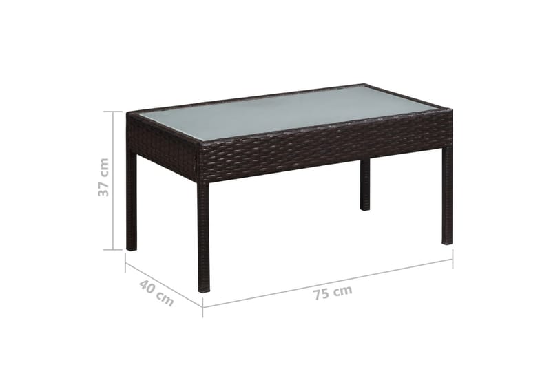 Loungegrupp Utomhus för trädgården med dynor 5 delar konstrotting br - Brun - Utemöbler - Loungemöbler