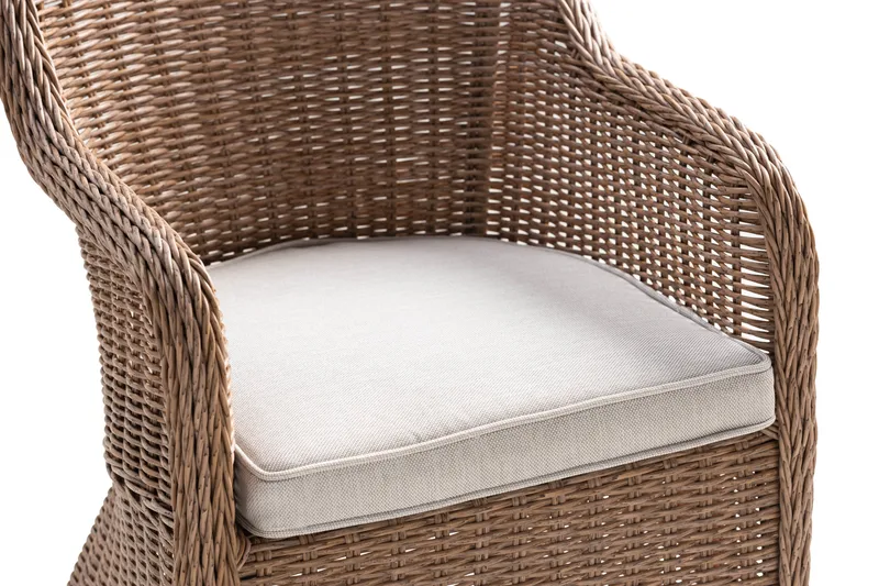 Marcus Light Fåtölj m Dyna - Natur Brun - Utemöbler - Loungemöbler