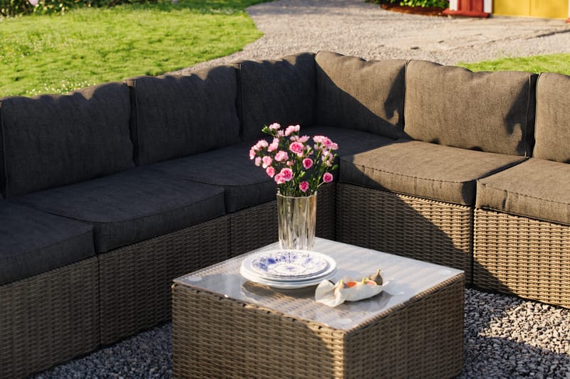 Marcus Loungegrupp - Brun / Sand / Gråa dynor - Utemöbler - Utegrupp - Loungegrupp