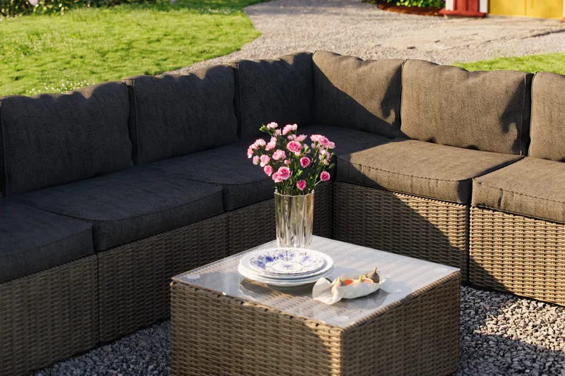 Marcus Loungegrupp - Brun / Sand / Gråa dynor - Utemöbler - Utegrupp - Loungegrupp