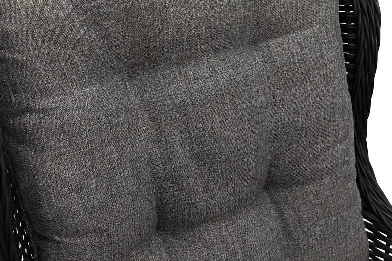 Marcus Soffgrupp 2-sits Ink. Fåtöljer - Svart / Gråa dynor - Utemöbler - Utegrupp - Loungegrupp