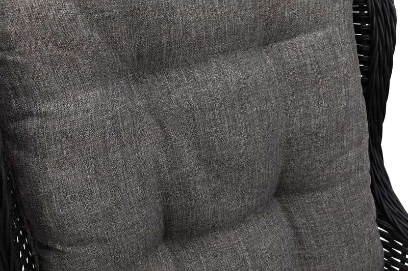 Marcus Soffgrupp 2-sits Ink. Fåtöljer - Svart / Gråa dynor - Utemöbler - Utegrupp - Loungegrupp