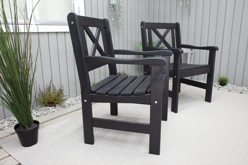 OLIVO Utefåtölj Svart - Utemöbler - Loungemöbler