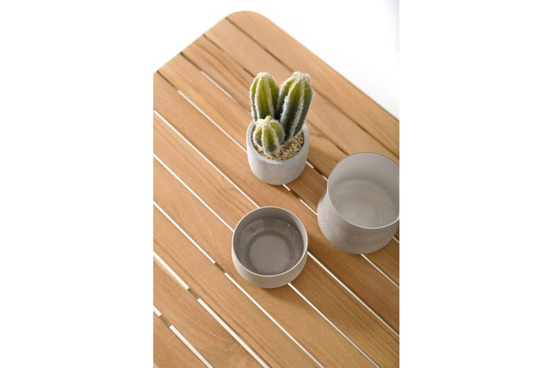 Portals Cafébord och Loungebord 72 cm Teak Trä - Vit - Utemöbler - Loungemöbler